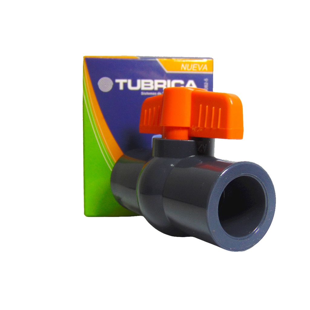 VALVULA 1/2" DE PVC SIN ROSCA HEMBRA TUBRICA