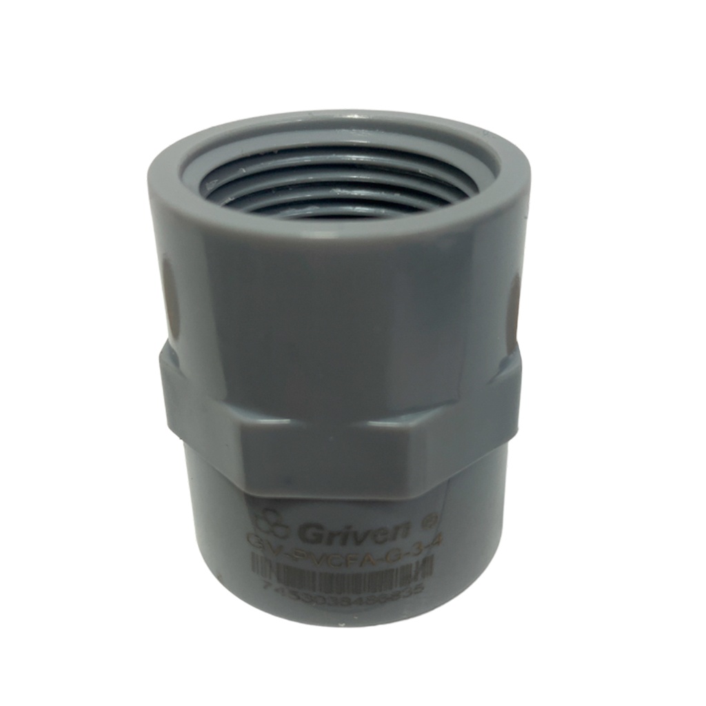 ADAPTADOR PVC 3/4" HEMBRA GRIS GRIVEN