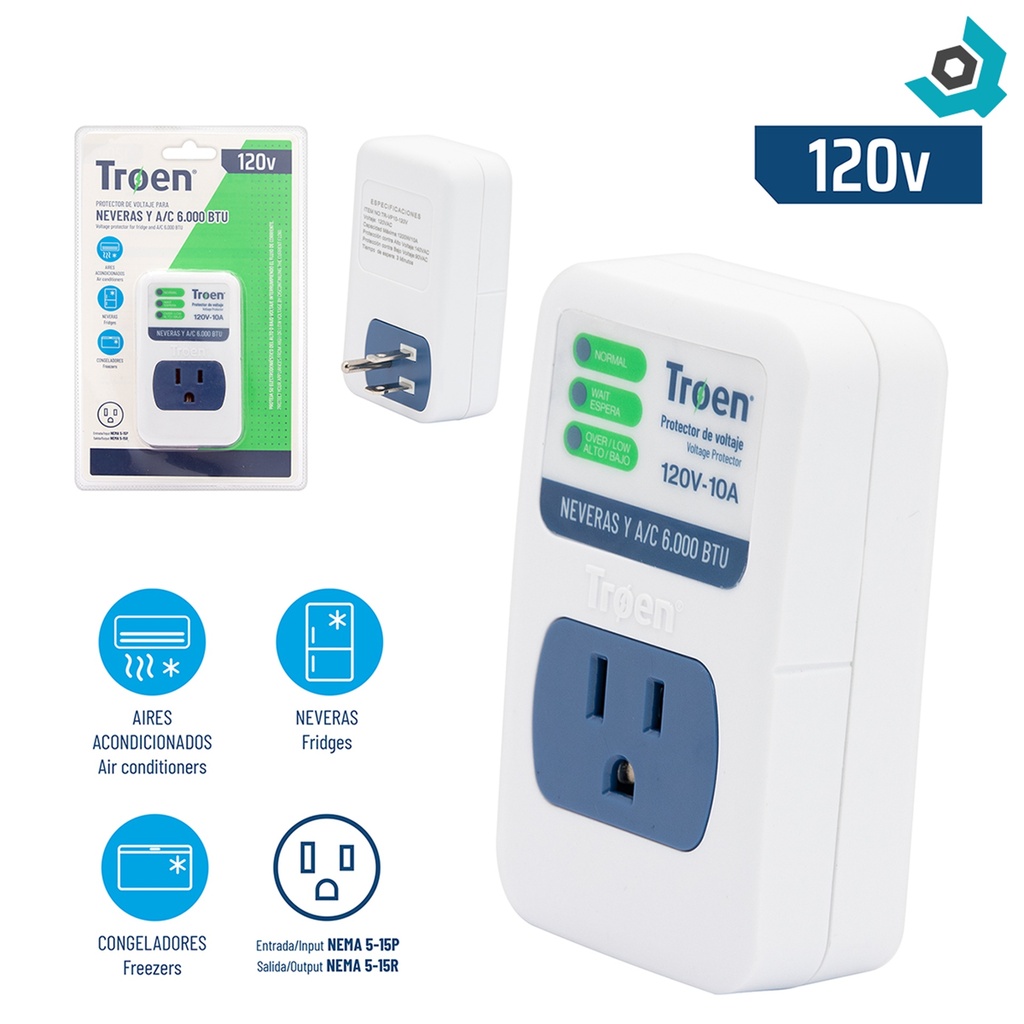 PROTECTOR DE VOLTAJE PARA NEVERAS Y AIRES ACONDICIONADOS TROEN