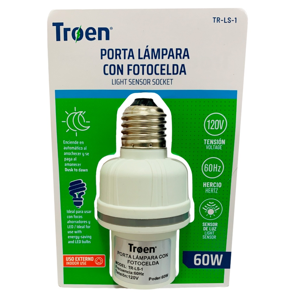 PORTA LAMPARA CON FOTOCELDA TROEN