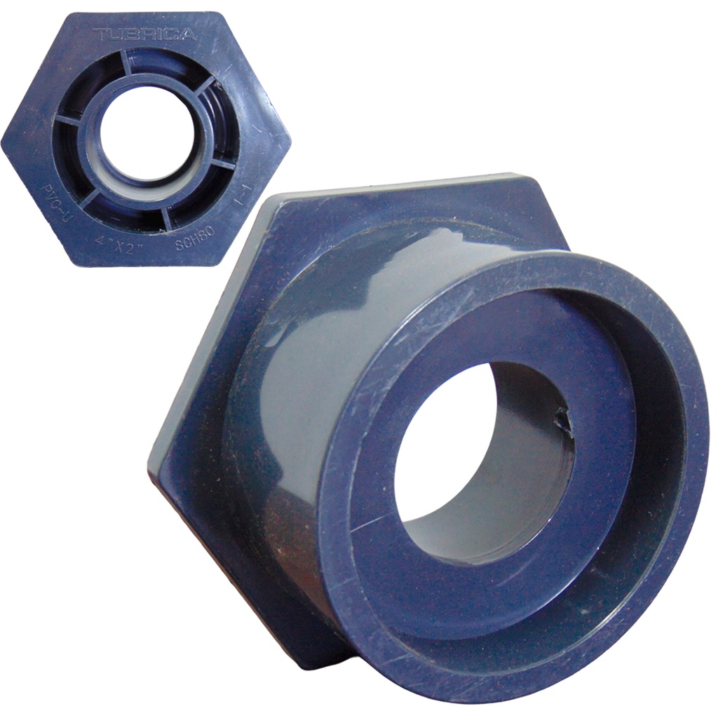 BUJE REDUCCION DE PVC PRES 4" X 2" EXC TUBRICA