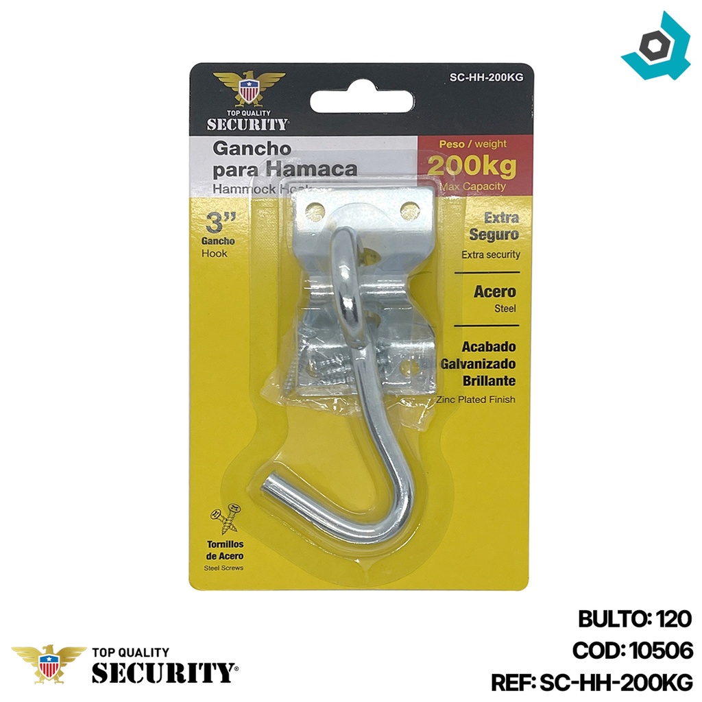 GANCHO PARA HAMACA 200KG SECURITY
