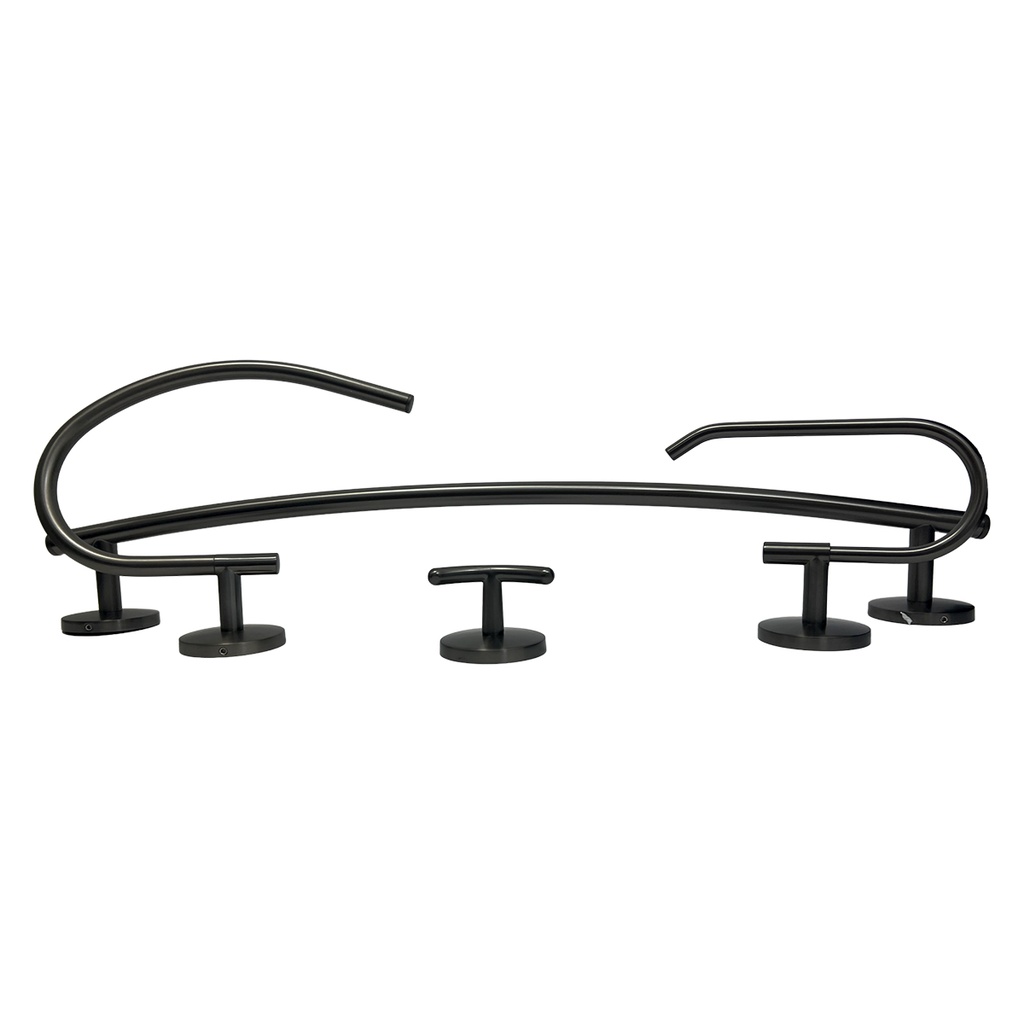 JUEGO DE ACCESORIOS DE BANO 4 PIEZAS GRIVEN GUN METAL