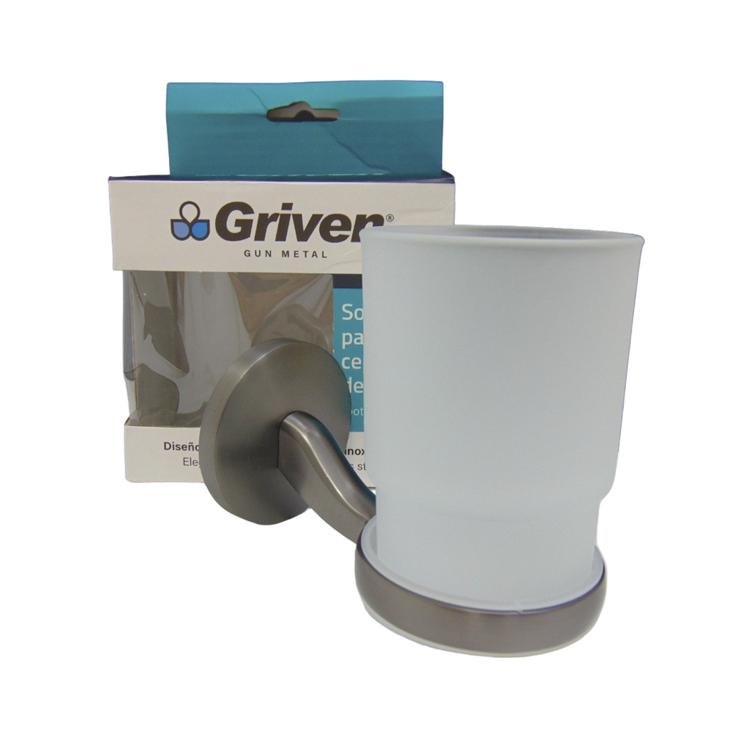 SOPORTE PARA CEPILLOS GRIVEN GUN METAL