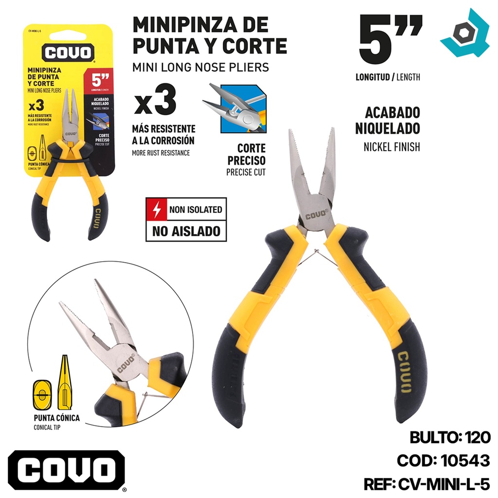 MINI PINZA DE PUNTA Y CORTE COVO