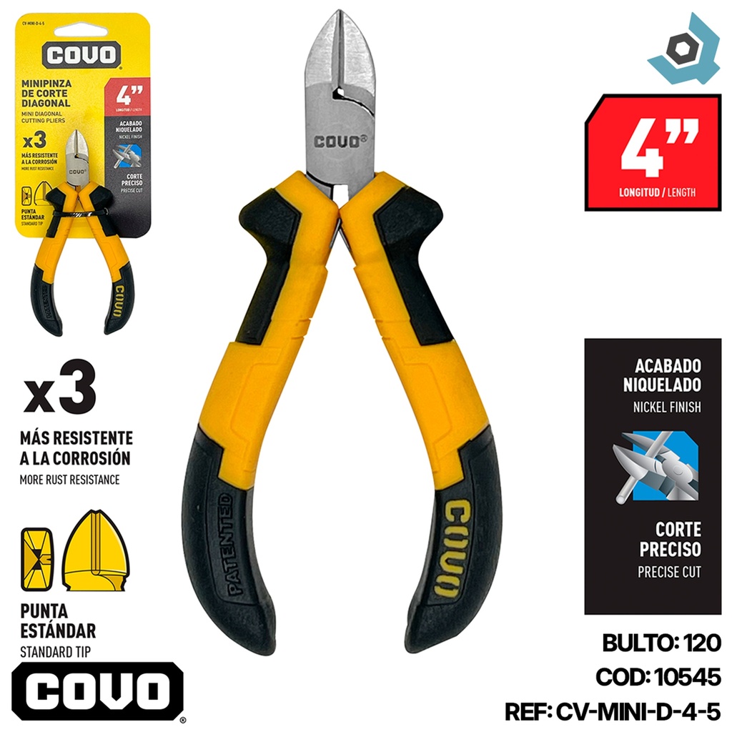 MINI PINZA DE CORTE DIAGONAL COVO