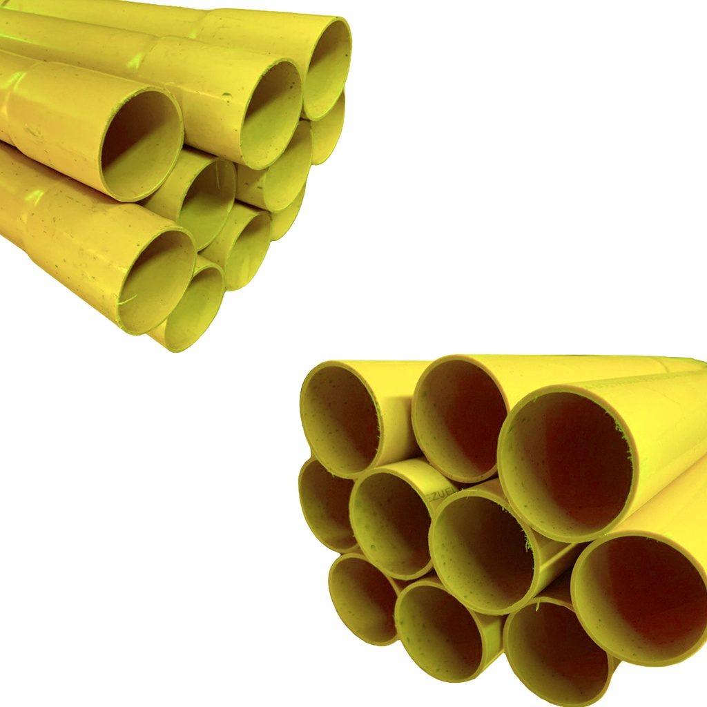 TUBO PVC SANITARIO ECONOMICO LIVIANO 50MM 3M EXC AMARILLO ECOTUBO TUBRICA