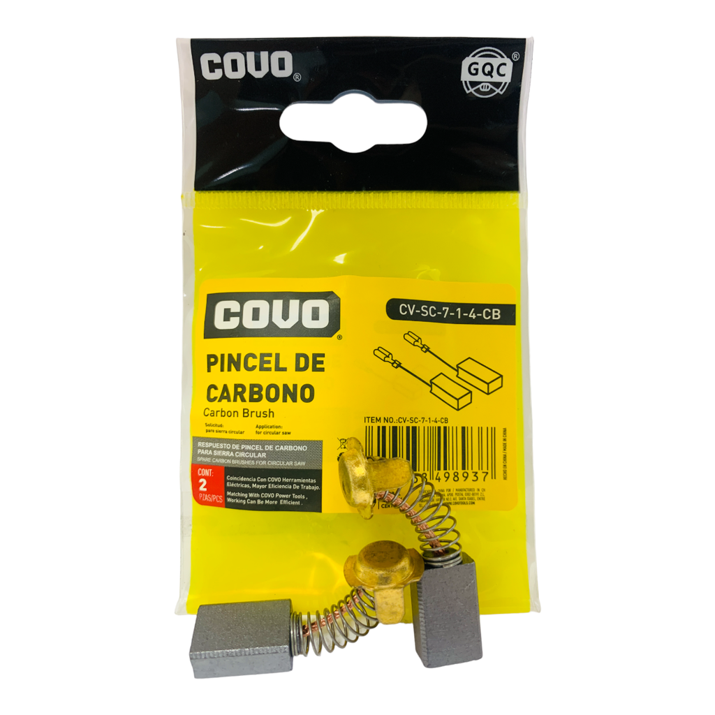 REPUESTO DE PINCEL DE CARBONO PARA SIERRA CIRCULAR 7 1/4" X 7/8" COVO