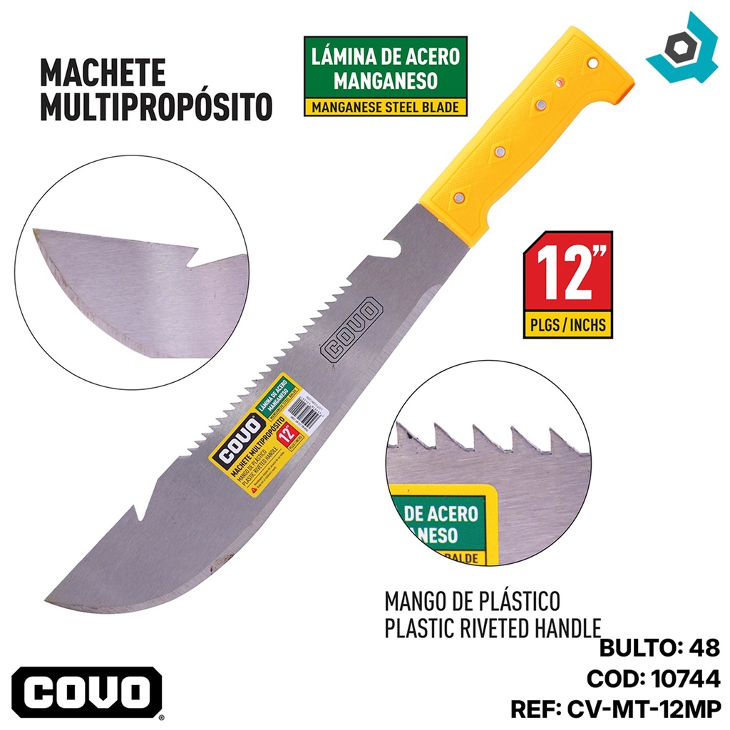 MACHETE 12" MULTIPROPOSITO COVO