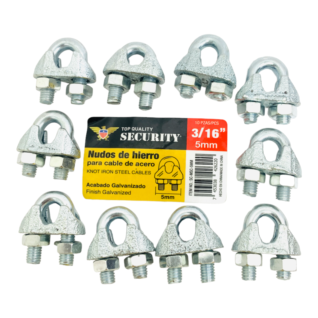 PERROS PARA GUAYAS DE HIERRO 3/16" SECURITY