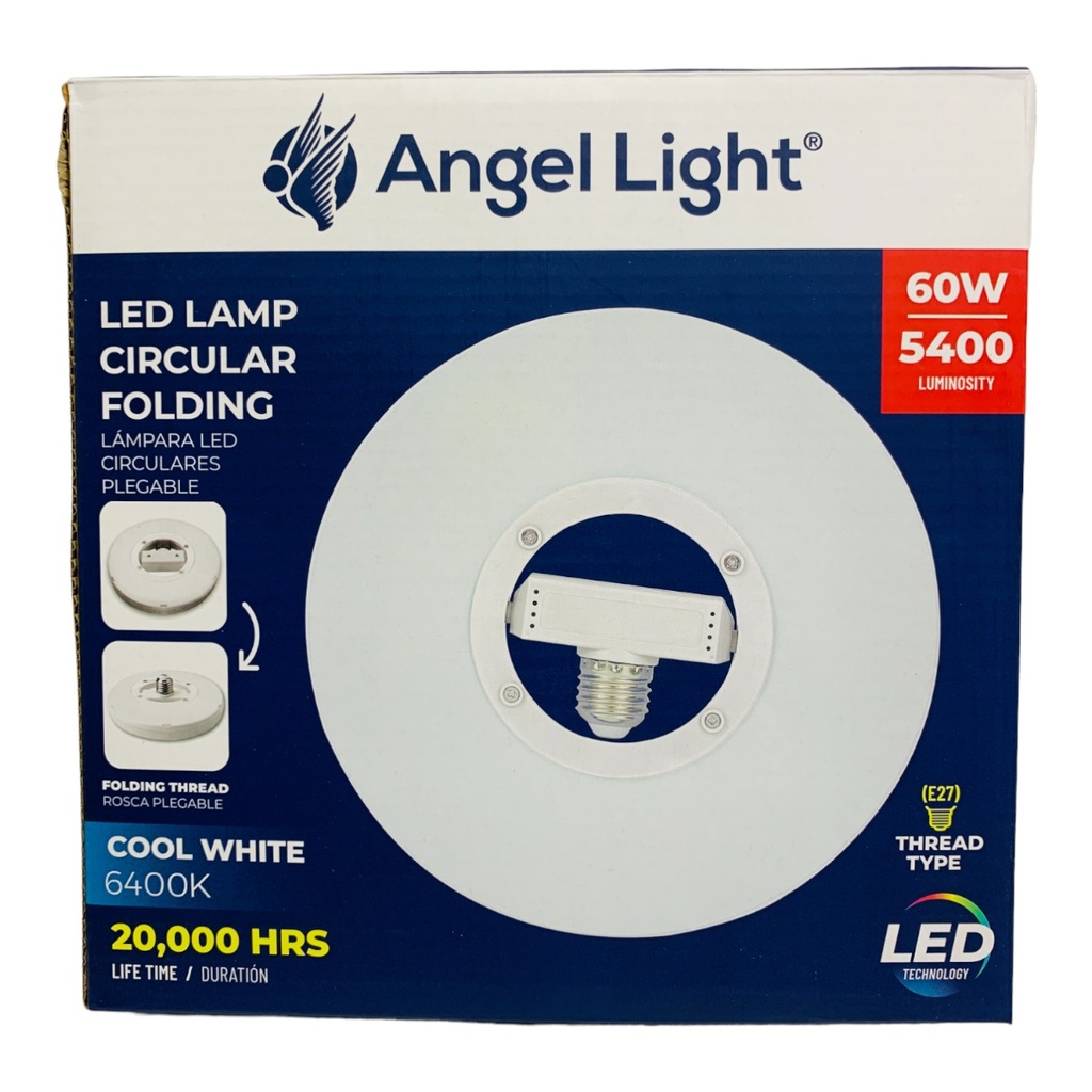 LAMPARA LED CIRCULAR PLEGABLE 60W 6400K ANGEL LIGHT