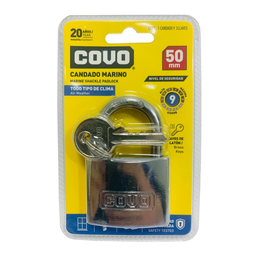 CANDADO 50MM MARINO COVO