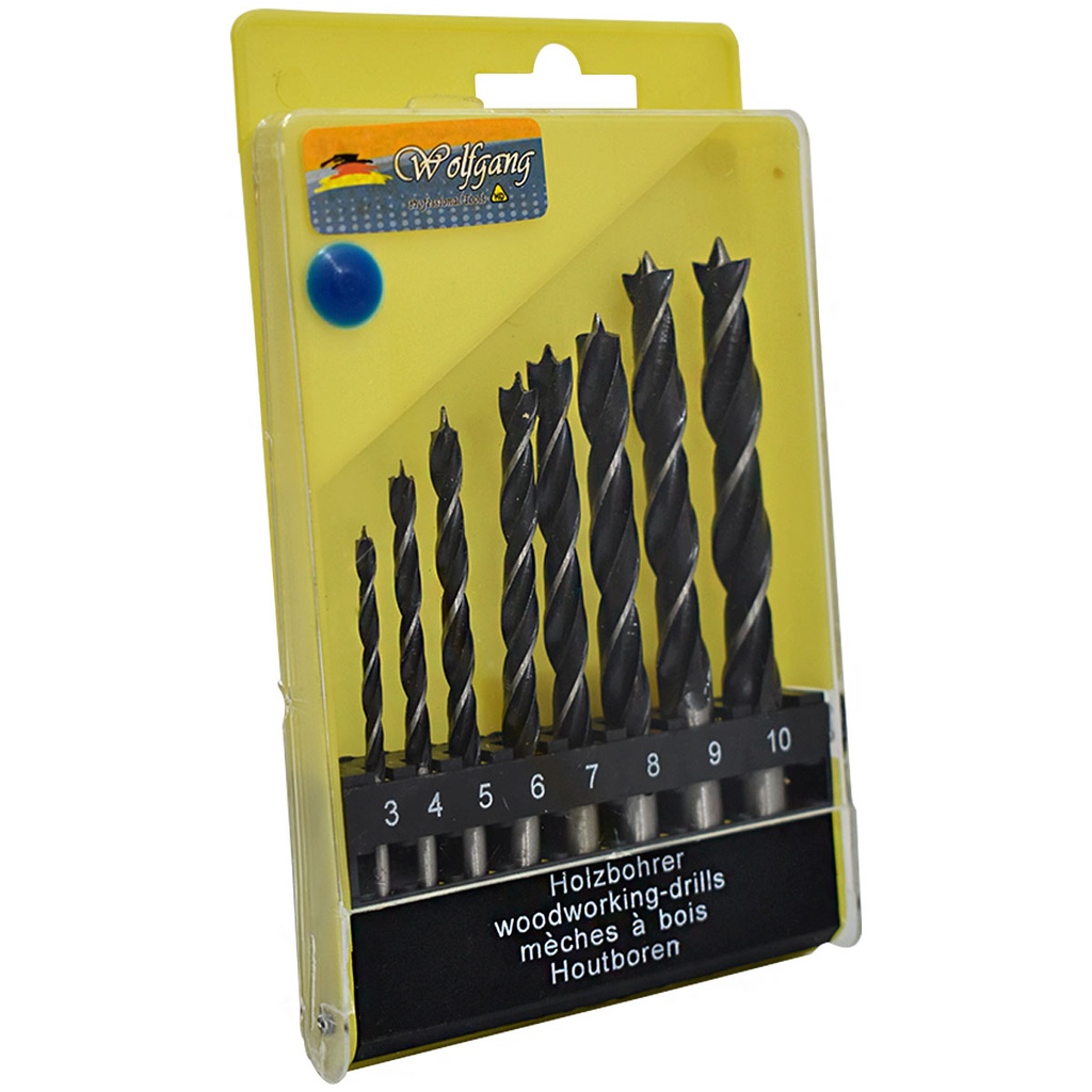 JUEGO DE MECHAS 3-10MM 8 PIEZAS WOLFGANG