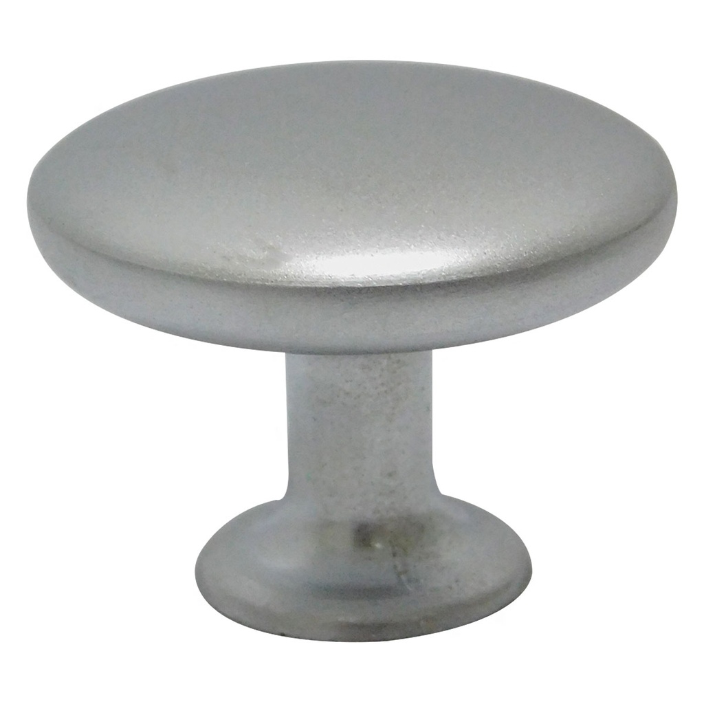 TIRADOR PARA MUEBLES DE BOTON PLATEADO MATE
