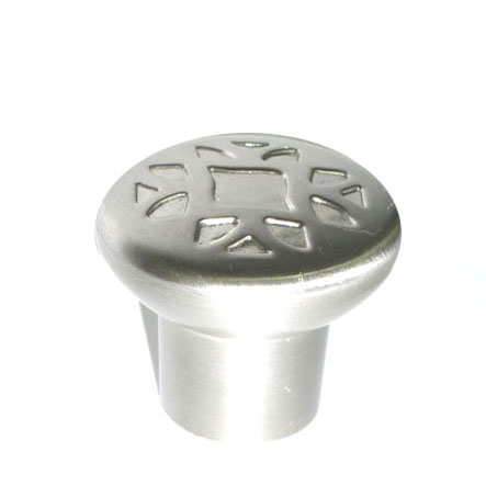 TIRADOR PARA MUEBLES DE BOTON PLATEADO