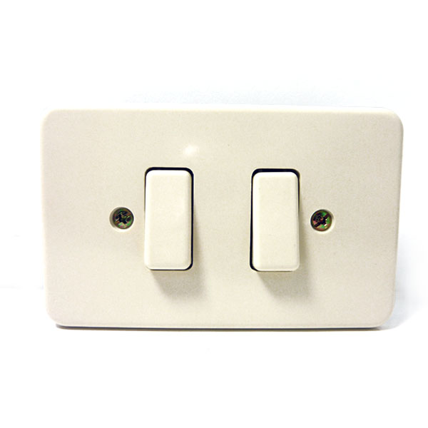 APAGADOR DOBLE BLANCO F1200-IVORY VOLTAGE