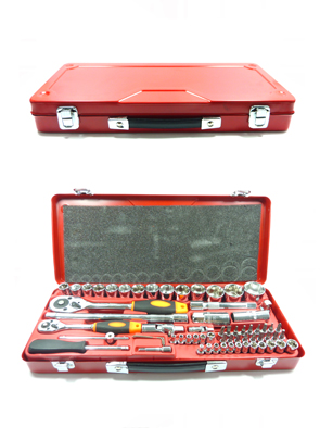 JUEGO DE DADOS 65PCS 1/4 Y DE 1/2 WF-2069