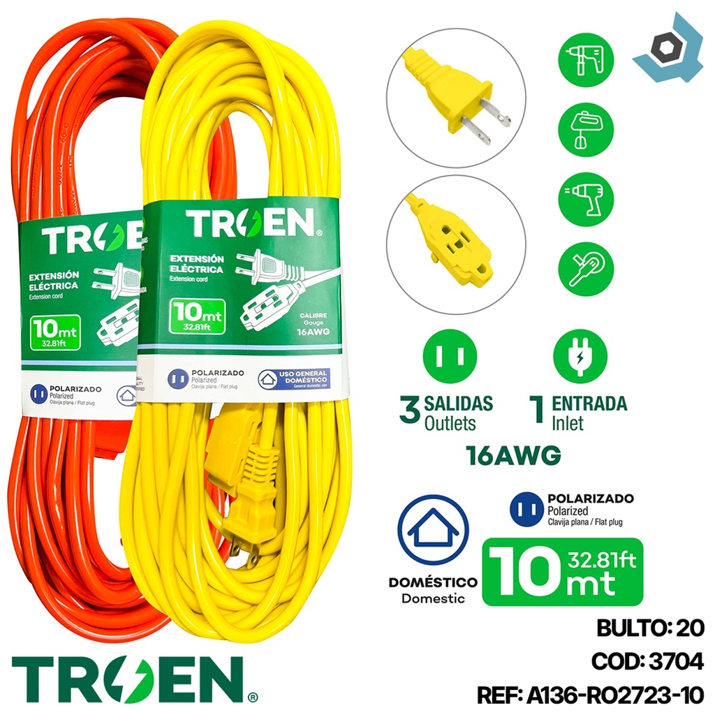 EXTENSION ELECTRICA A136-RO2723-10 TROEN