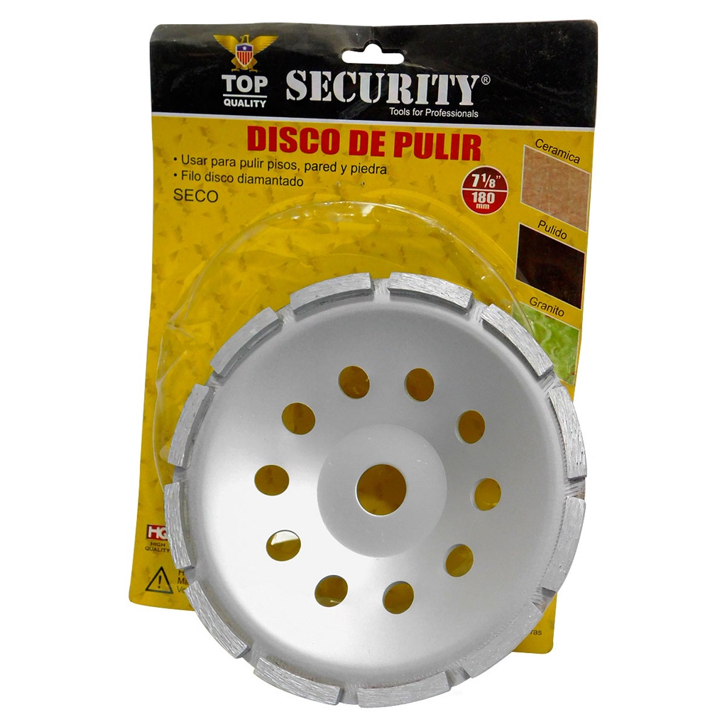 DISCO DIAMANTADO 7 1/8" PARA PULIR SECURITY