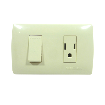 APAGADOR COM TOMA BEIGE SECURITY A136-138A-07