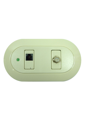 TOMA TELEFONICO COAXIAL FP202+FP108+FP109 IVORY