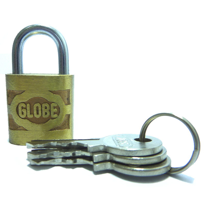 CANDADO 25MM BRONCE GLOBE