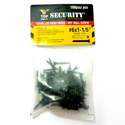 TORNILLO PARA DRYWALL 6 X 1 1/5" SECURITY