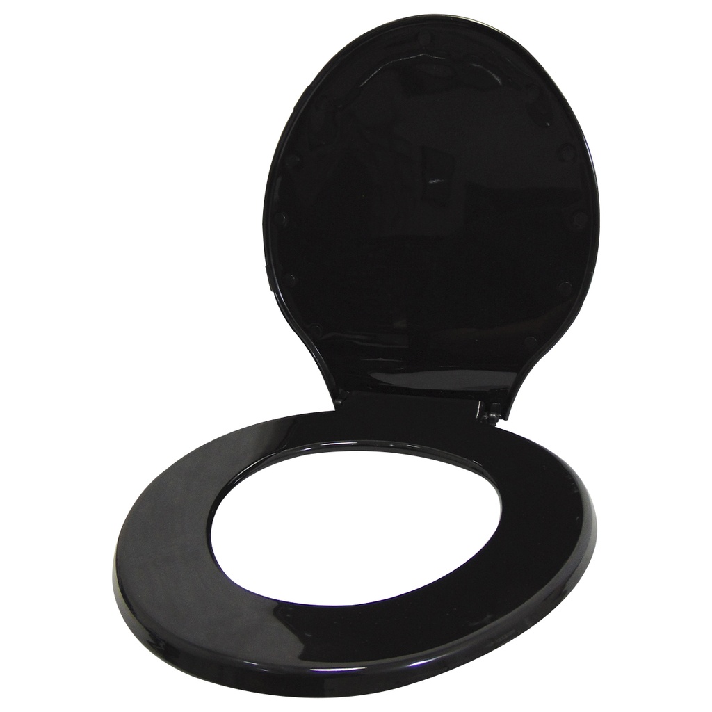 ASIENTO PARA INODORO NEGRO REDONDO RESIMOL