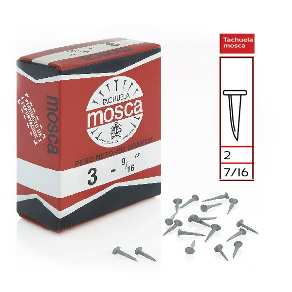 TACHUELA MOSCA 2 - 7/16" MEJIA (50X450GRS)