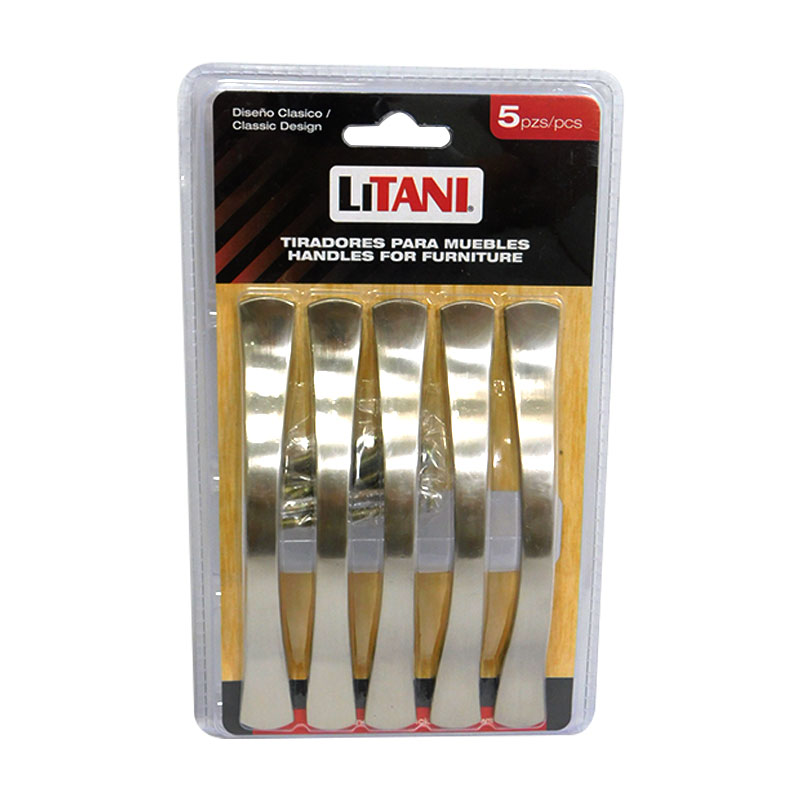 JUEGO DE TIRADORES 5PZAS 96MM LITANI