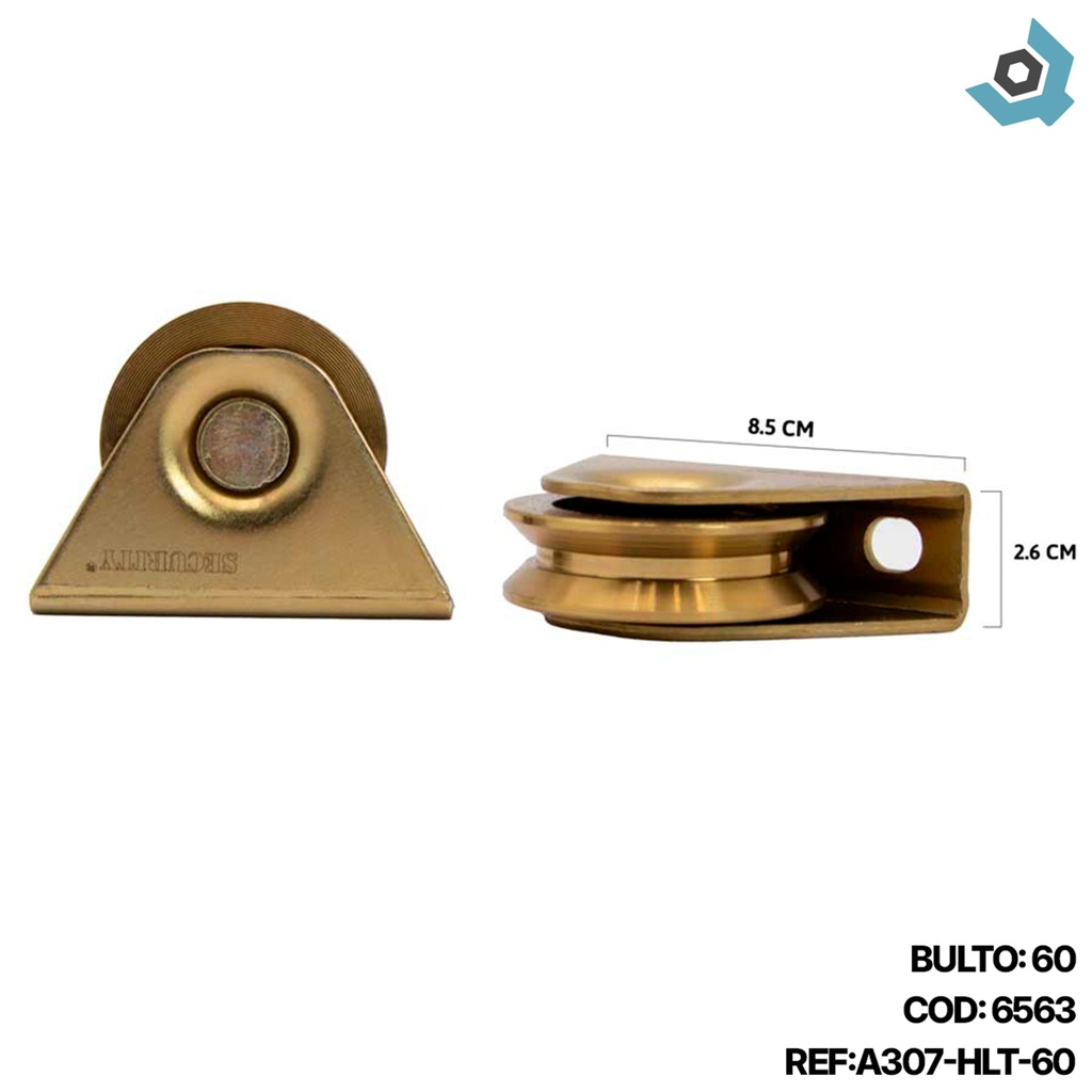 RUEDA O ROLDANA PARA PORTON 60MM - 2.36"