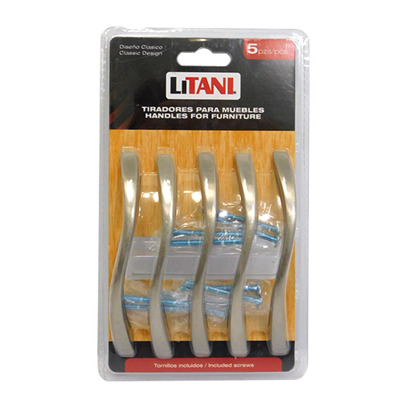 JUEGO DE TIRADORES 5PZAS 96MM LITANI