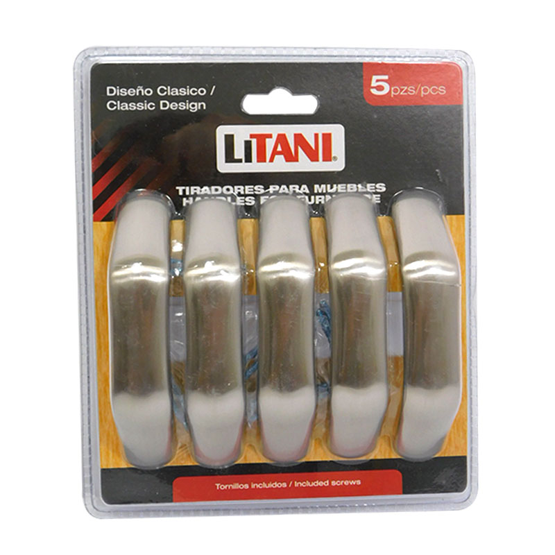 JUEGO DE TIRADORES 5PZAS 96MM LITANI