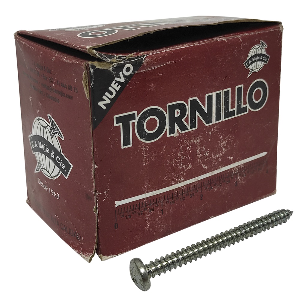TORNILLO LAMINADO CABEZA PAN 10X2 MEJIA