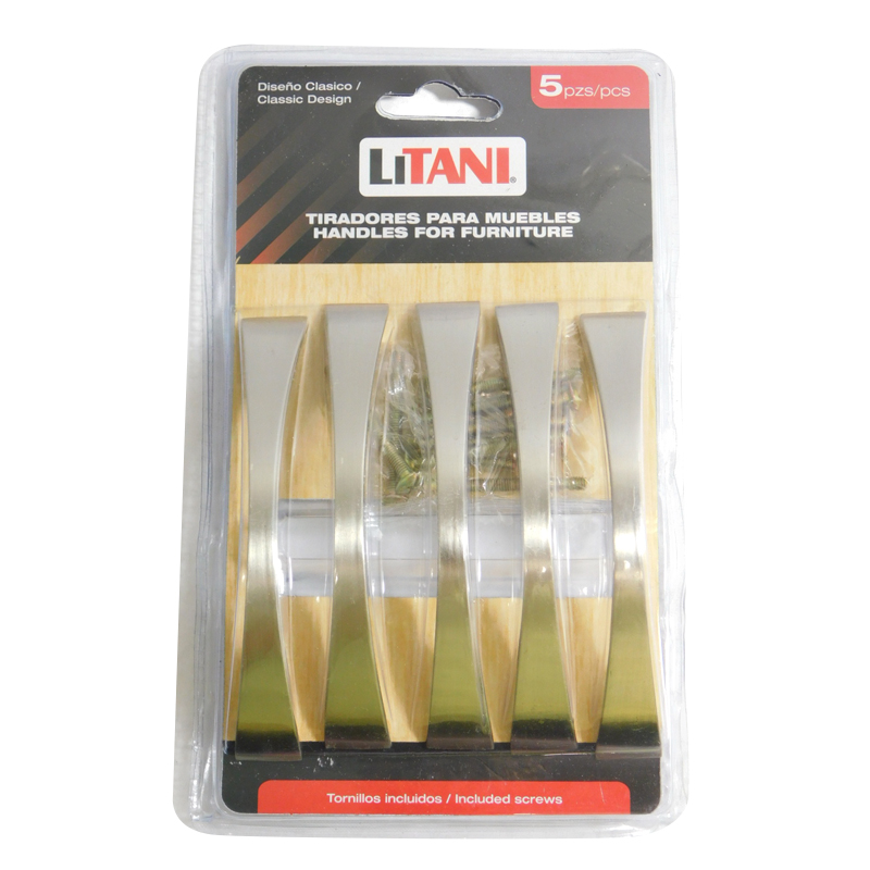 JUEGO DE TIRADORES 5PZAS 96MM LITANI