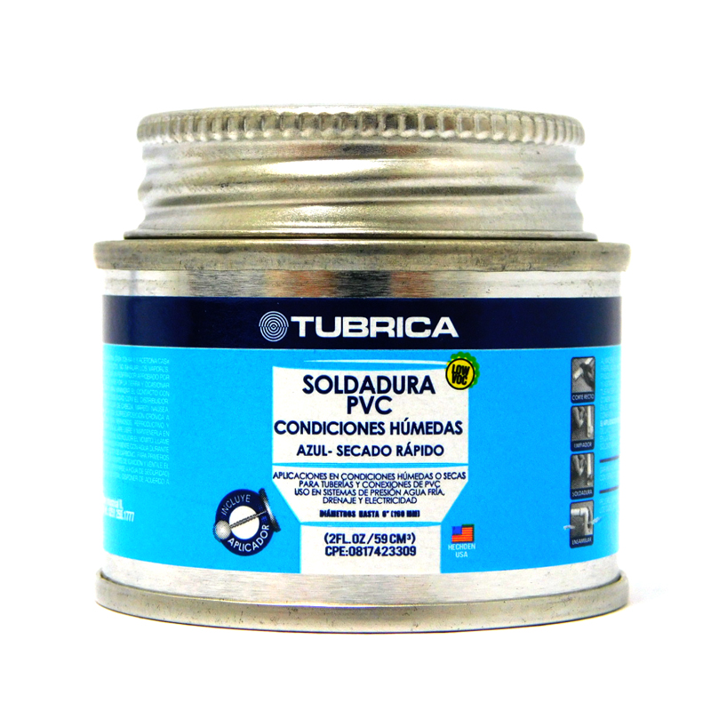SOLDADURA PVC CONDICIONES HUMEDAS 1/64GL - (2FL.OZ/59CM3) TUBRICA