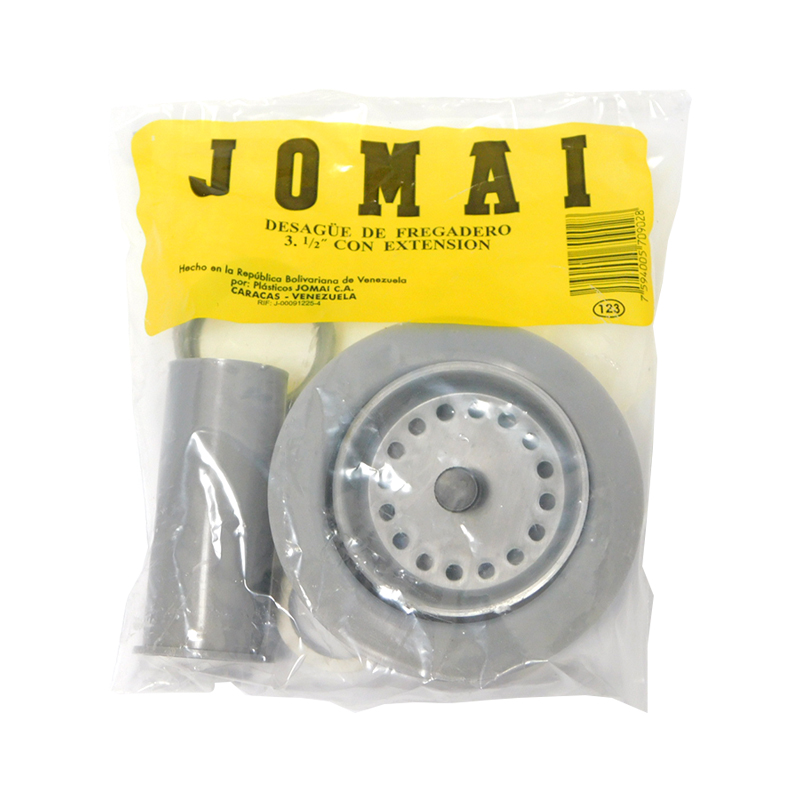 DESAGUE PARA FREGADERO 1 1/2" X 3 1/2" CON EXTENSION JOMAI