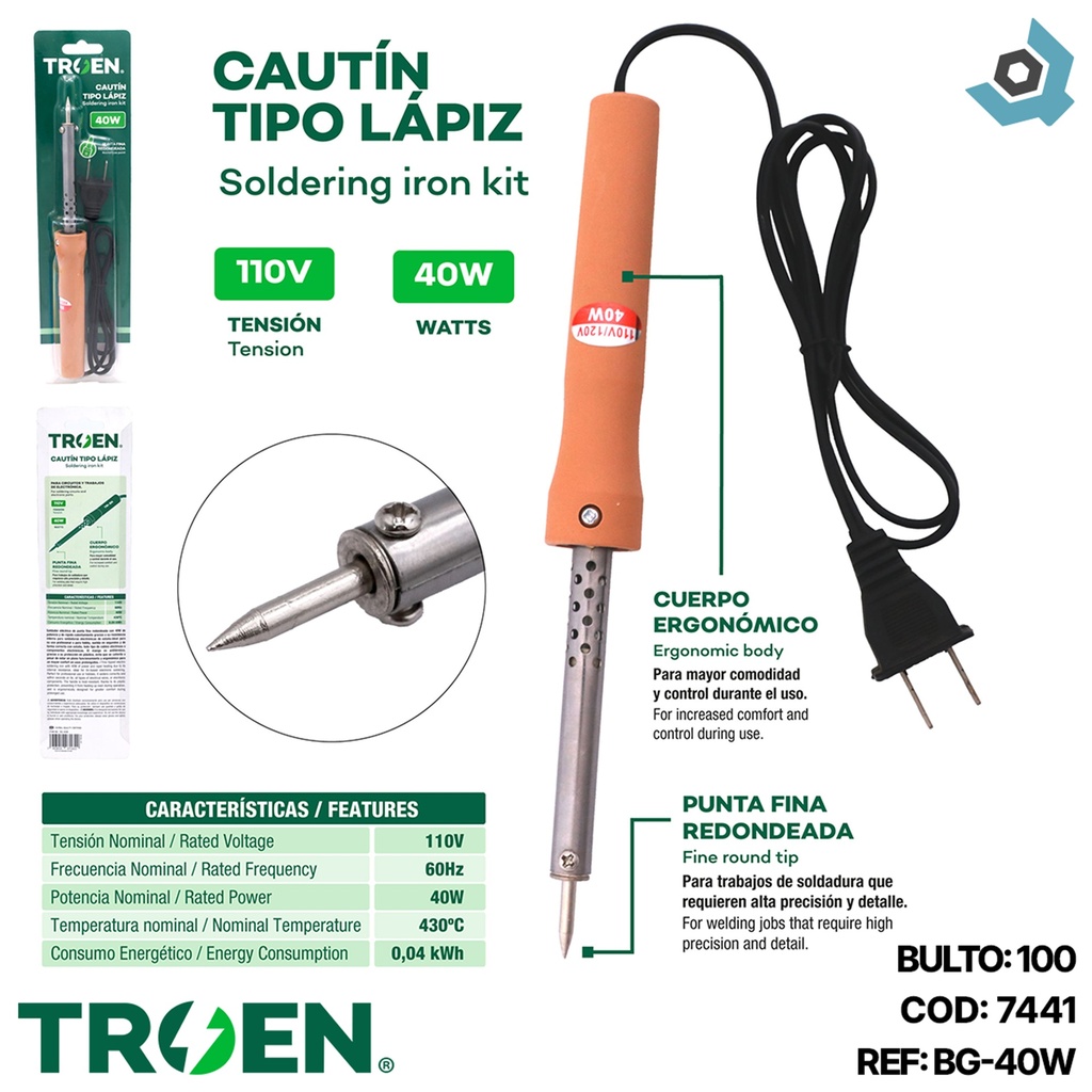CAUTIN ELECTRICO PARA SOLDAR TROEN