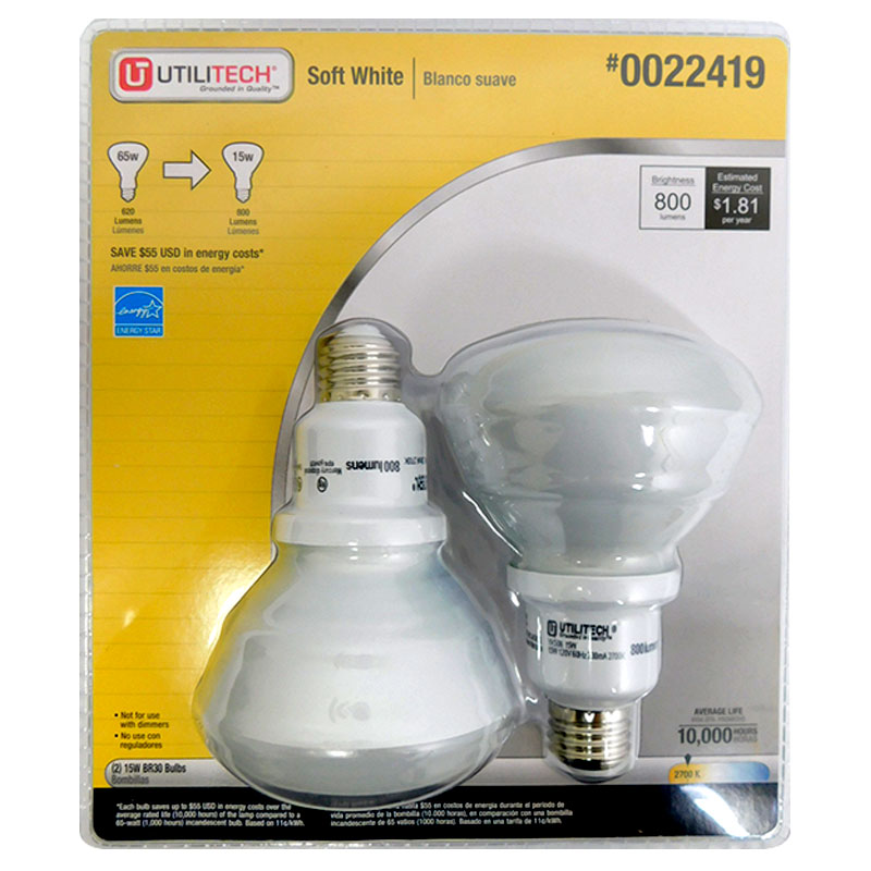 BOMBILLO AHORRADOR 15W  UTILITECH