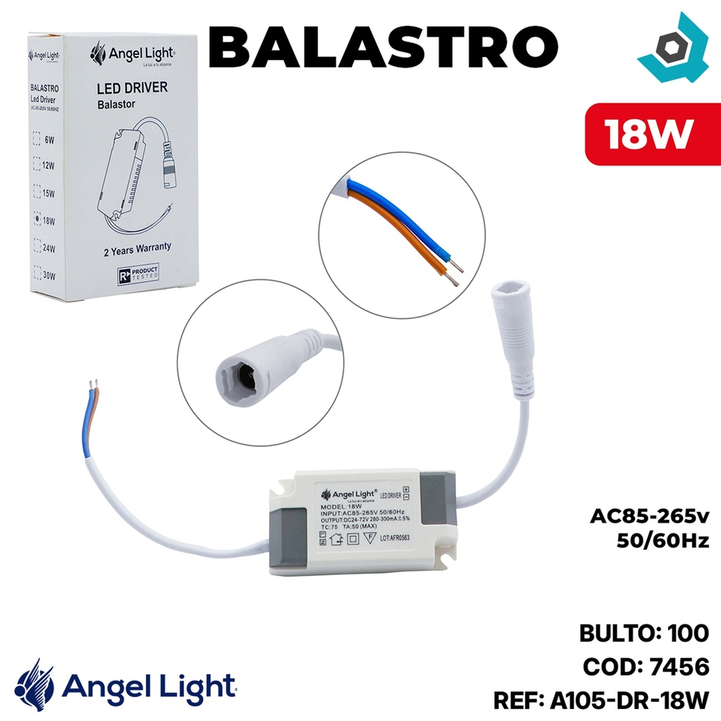 BALASTRO 18W PARA LED ANGEL LIGHT