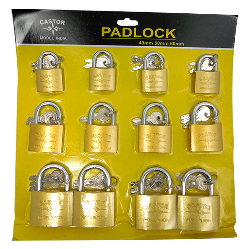 CANDADO DE BLISTER 40-50-60MM CASTOR