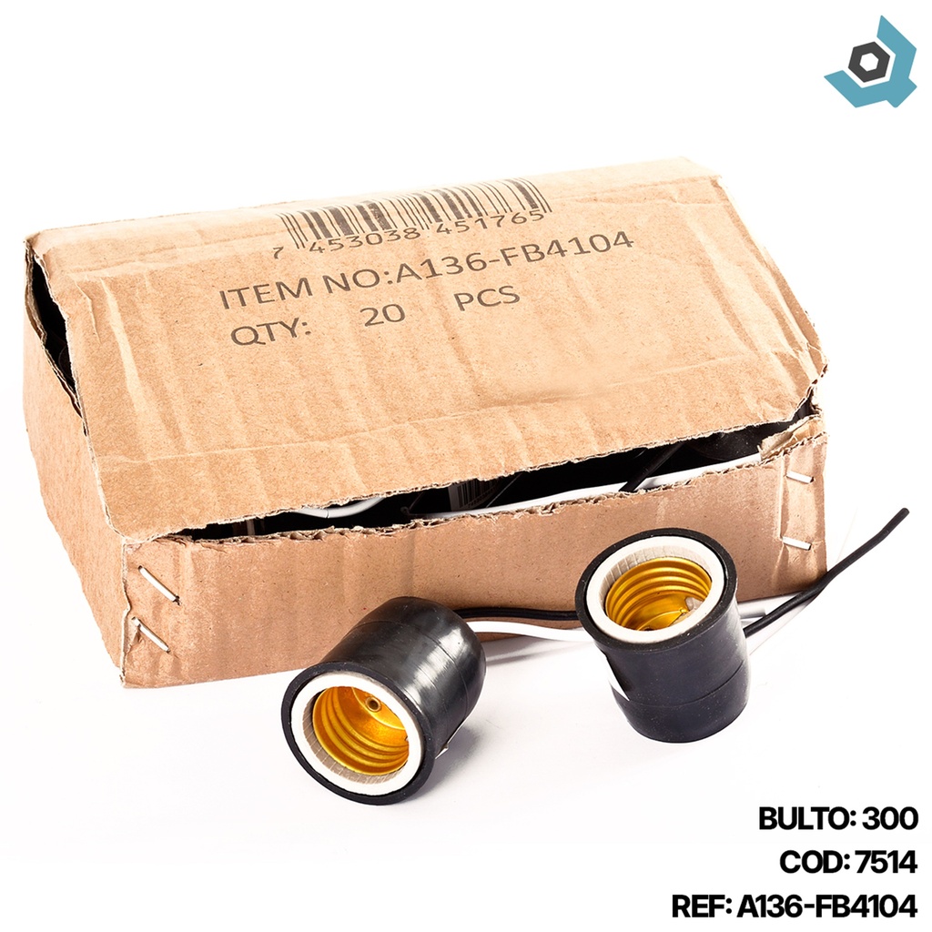 SOCATE DE PORCELANA PARA BOMBILLO