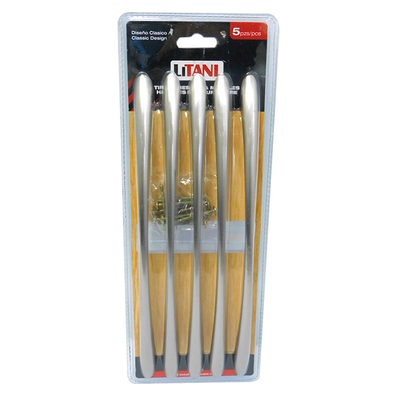 JUEGO DE TIRADORES 5PZAS LITANI 224MM