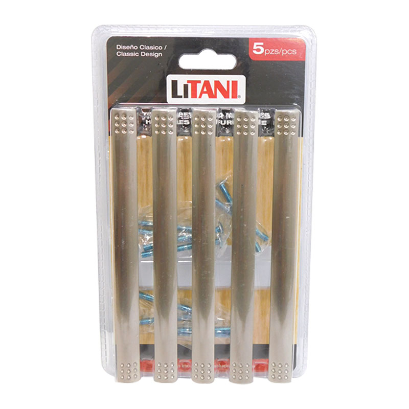 JUEGO DE TIRADORES 5PZAS 128MM LITANI