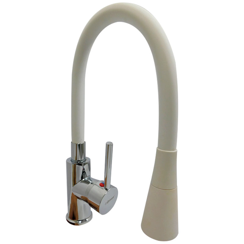 GRIFERIA PARA FREGADERO MONOMANDO FLEXIBLE BLANCO GRIVEN