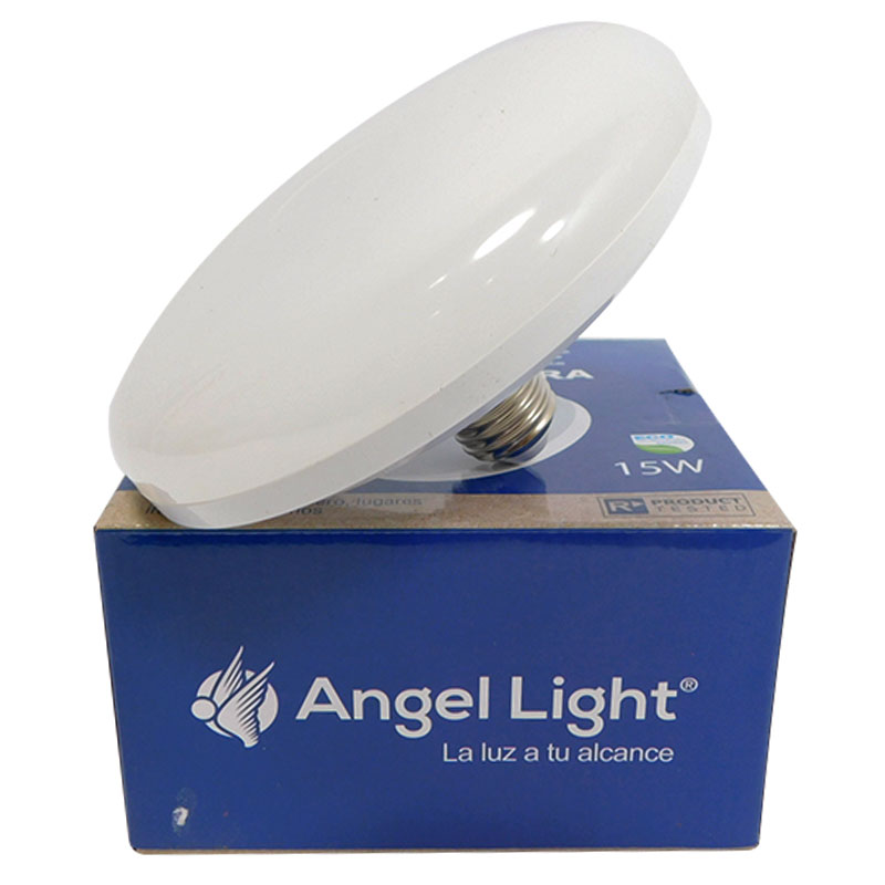 LAMPARA LED REDONDA 15W CON ROSCA E27 ANGEL LIGHT