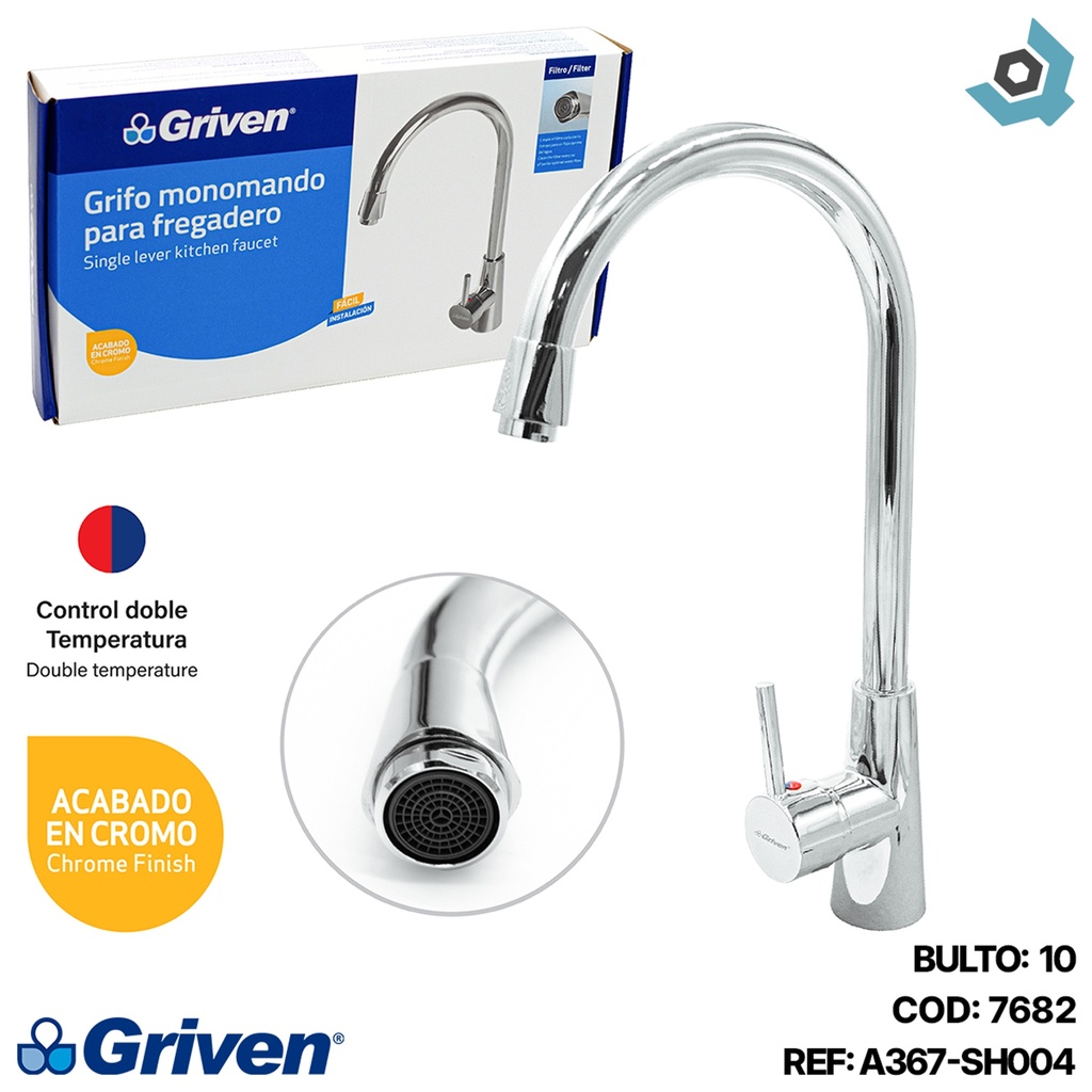 GRIFERIA PARA FREGADERO MONOMANDO GRIVEN