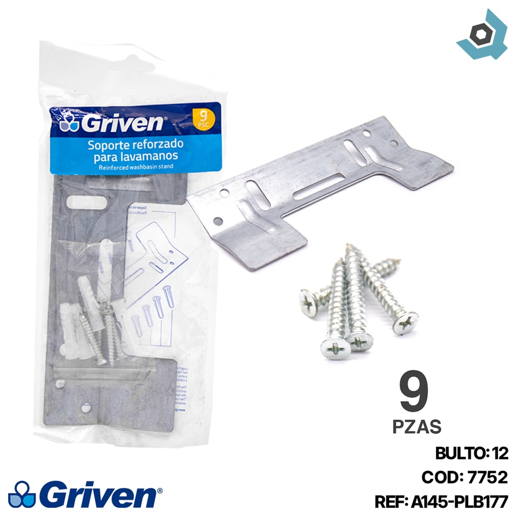 SOPORTE REFORZADO PARA LAVAMANOS GRIVEN