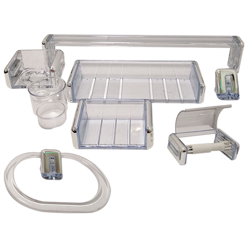 JUEGO DE BANO TRANSPARENTE 7PZAS GRIVEN