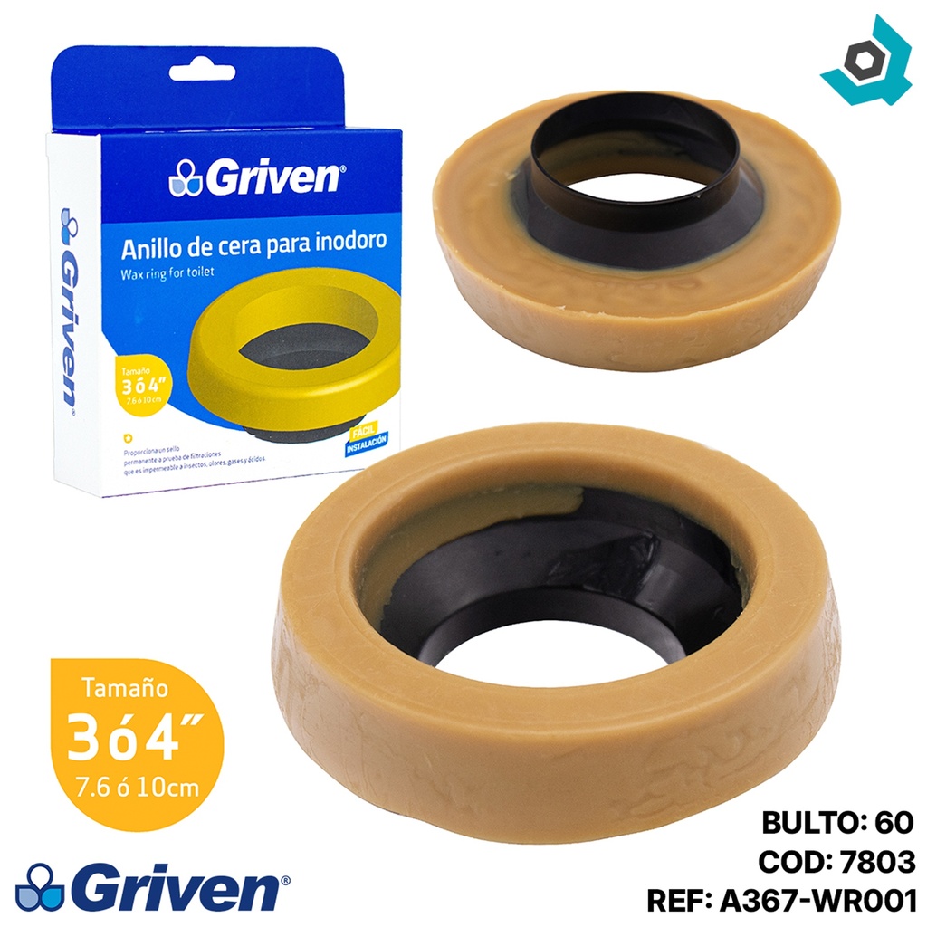 ANILLO DE CERA PARA INODORO GRIVEN